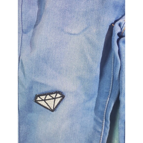 Wonderkids Emoji Patch Jeans Size 5T Toddler Girls Elastic Waist - Picture 4 of 9